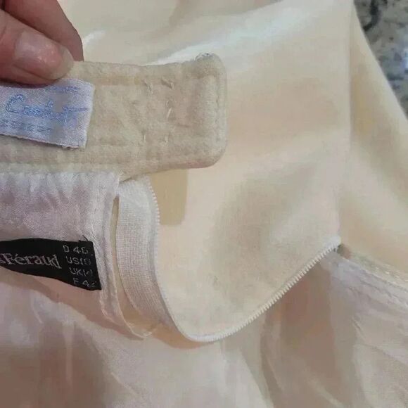 Louis Feraud Vintage Cabale Cachet Desert Springs Women's Ivory Wool Lined Penci - Picture 14 of 15